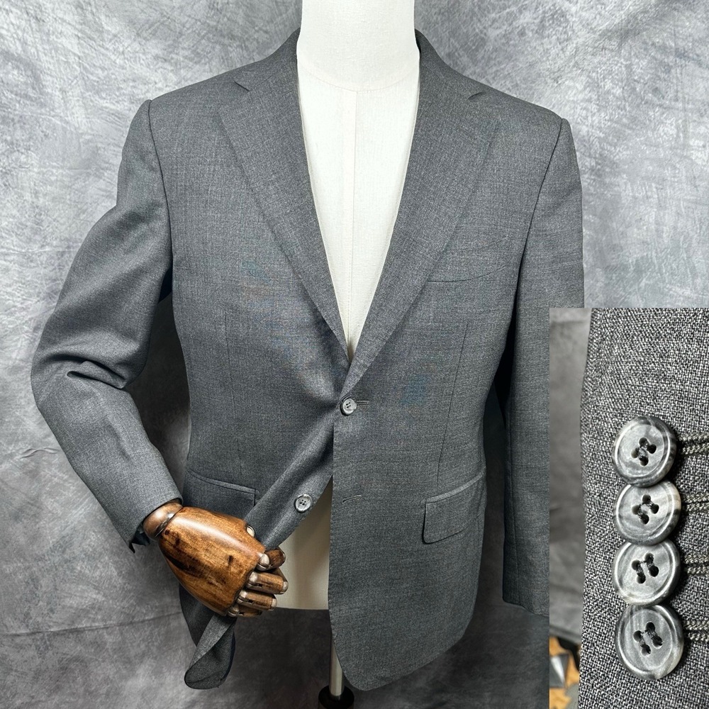 Suitsupply Napoli Suit Blazer Jacket US 38s Gray Vitale Barberis Canonico EUC